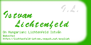 istvan lichtenfeld business card